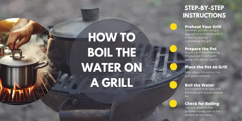 how to boil the water on a grill