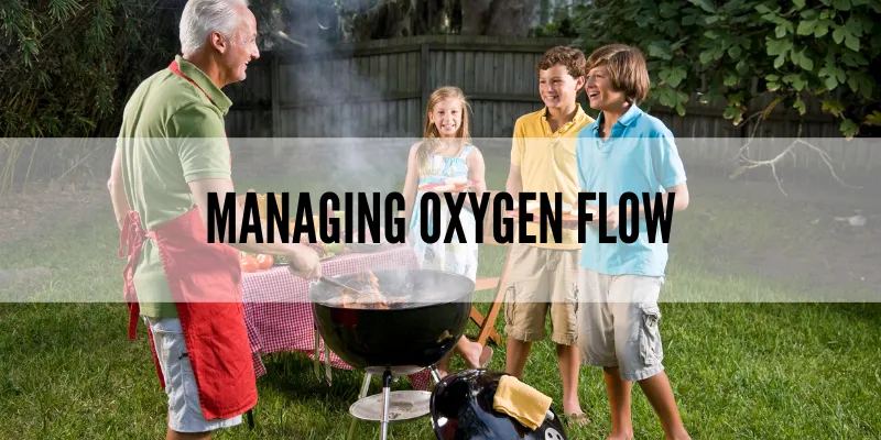 managing oxygen flow to prevent wood chips from burning